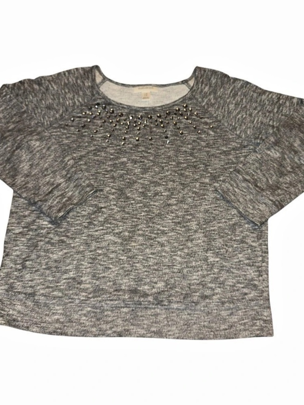 Motherhood Maternity Gray Embellished Top Size Medium
